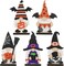 Halloween Wooden Decorations, Halloween Tabletop Centerpiece Gnome Decoration, for Home Indoor Holiday Party Decor Supplies.